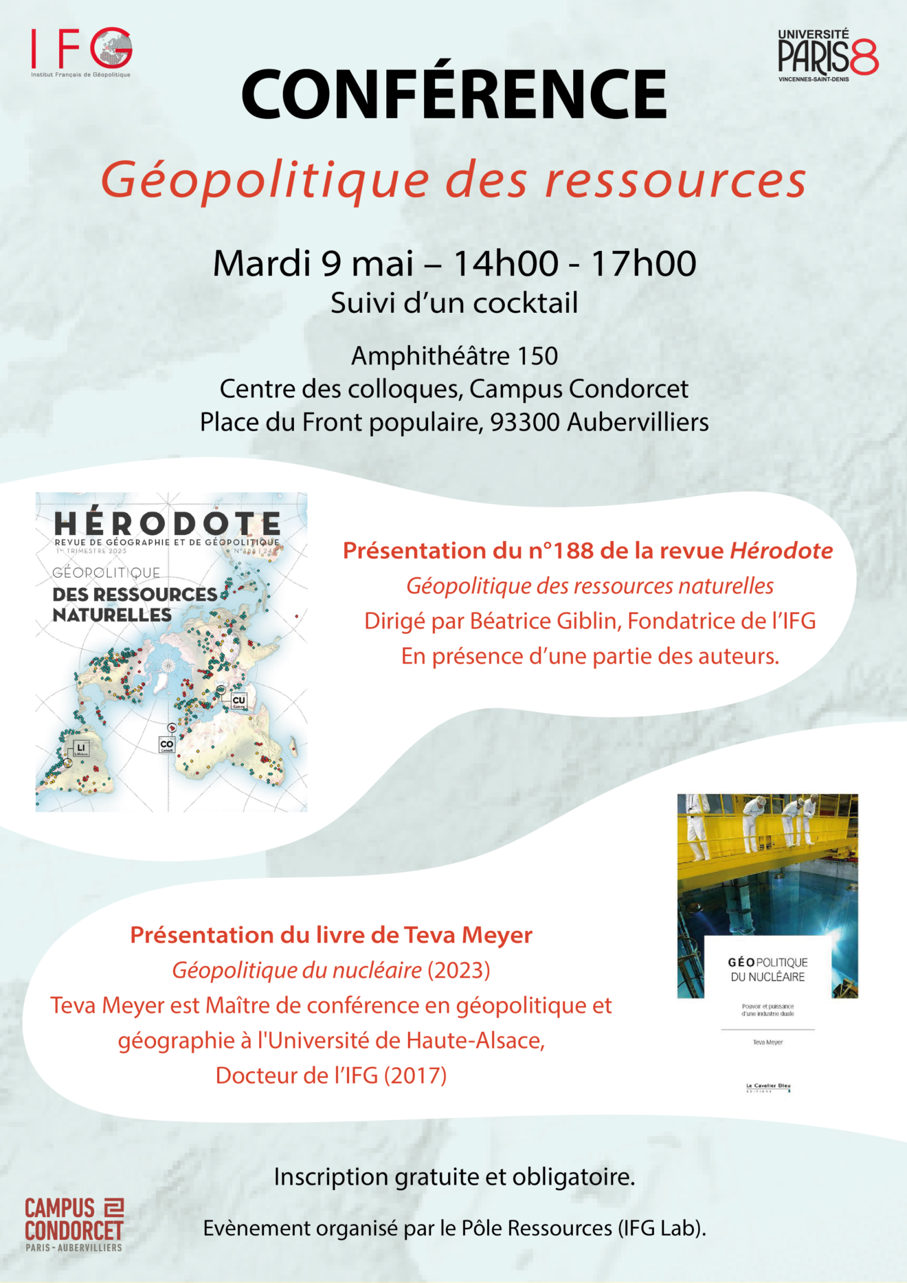 Conférence sur la Géopolitique des ressources 9 mai 2023 Institut