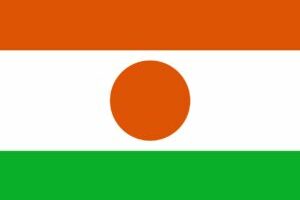Par Made by: Philippe Verdy User:verdy_p, see also fr:Utilisateur:verdy_p. Modified by Pumbaa80 using another aspect ratio. — The flag of Niger often has the unusual 7:6 proportions, not the classic 2:3 proportion. The three bands have exactly the same size. For exact and complete coverage of the image, it is used as background. The central filled circle is at least 50% of the median band in diameter. 85% is used for better rendering at small sizes. For reference colors, see Flags of the world that define Pantone colors. For Pantone color conversion, please use ONLY the sRGB color profile (at reference gamma = 2.2 on CRT screen, without gamma correction by software or by the graphics display driver, as defined in IEC 61966-2.1, and with slope limit of 1/32, this limit affecting only the indices 1 to 14 in the 8-bit colorimetric component space 0 to 255):The “burnt orange” color in the top band and circle is Pantone(166), i.e. RGB(224,82,6) = #E05206 on sRGB CRT screen, or CMYK(0,65%,100%,0) for process coated print, BUT NOT light orange #FF7000 which is somewhere between Pantone(130C) and Pantone(151), and is even lighter than X11 orange! See http://www.seoconsultants.com/css/colors/conversion/100/The central white band is plain D65 reference white = RGB(255,255,255) = #FFFFFF.The green color in the bottom band is Pantone(361), i.e. RGB(13,176,43) = #0DB02B on sRGB CRT screen, or CMYK(76%,0,91%,0) for process coated print, BUT NOT grass green #36A100 which too burnt and more like Pantone(369)! See http://www.seoconsultants.com/css/colors/conversion/300/, Domaine public, https://commons.wikimedia.org/w/index.php?curid=1582818